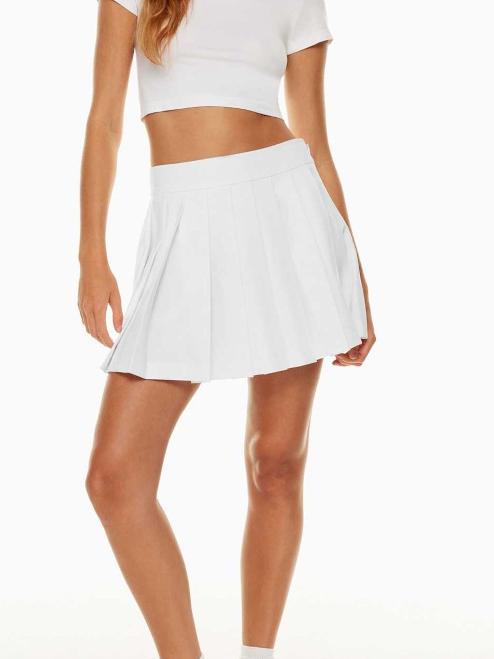 Aritzia Sunday Best White Olympia Pleated Mini Skirt Size 4